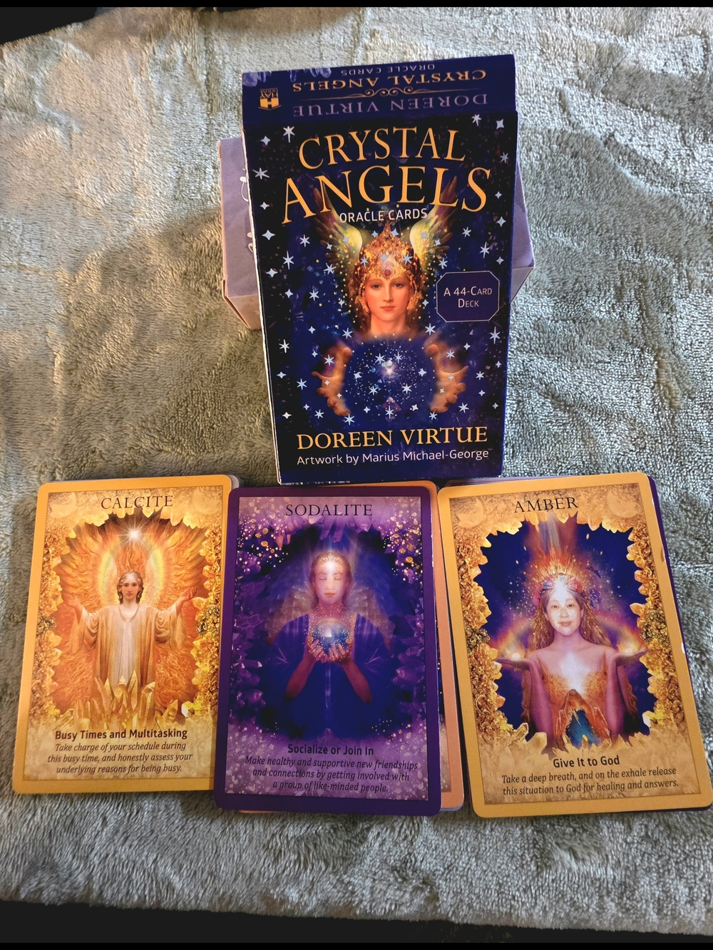 Doreen Virtue- Crystal Angels Oracle Cards - QR Code For Guidebook